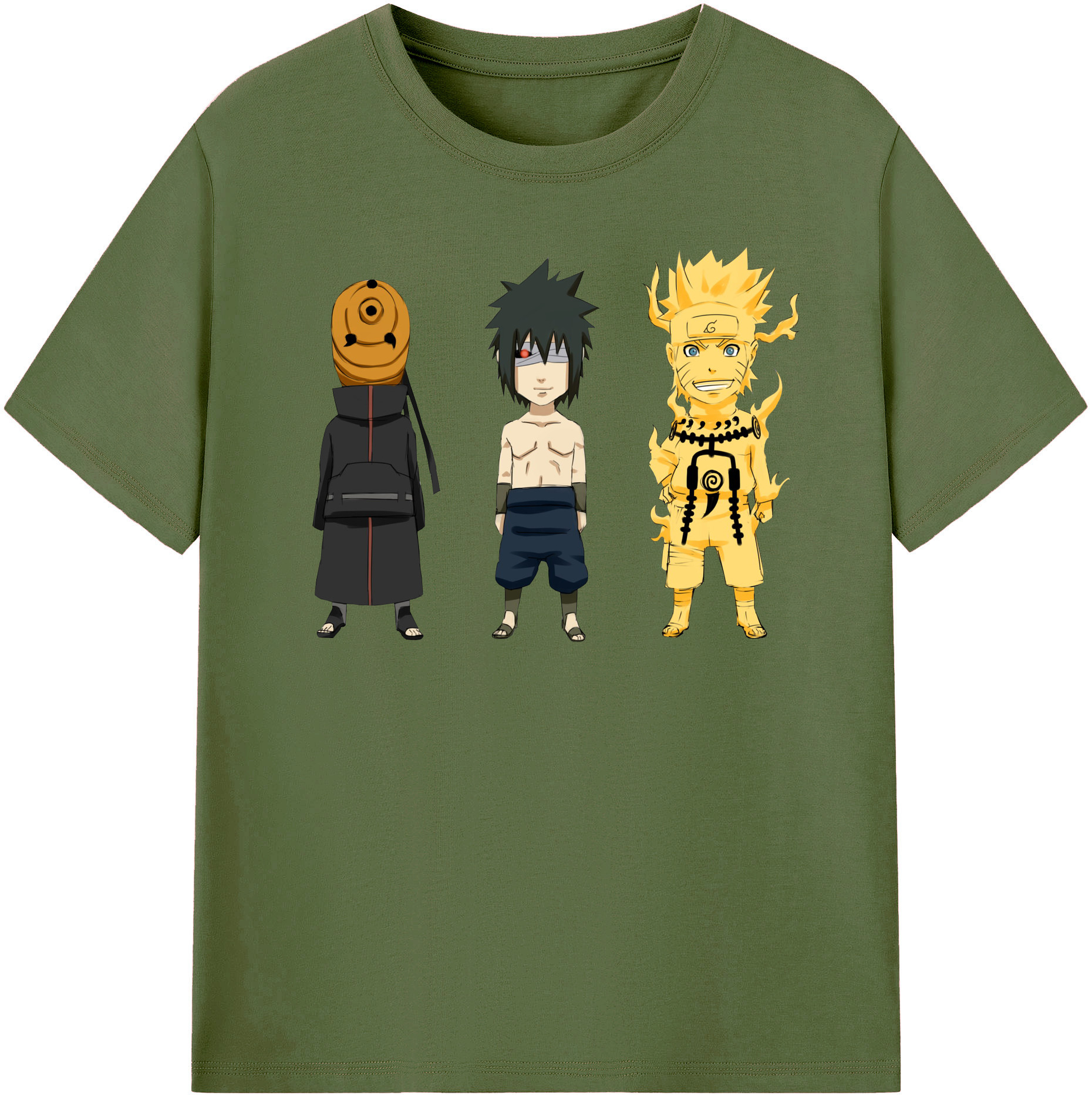 （画像用） NARUTO -ナルト- うちは サスケ Uchiha Sasuke 綿100％半袖Tシャツ（フロントプリント）